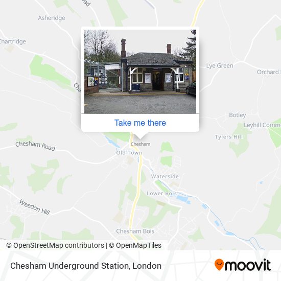 Chesham Underground Station map