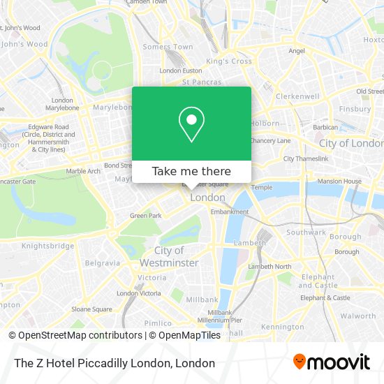 The Z Hotel Piccadilly London map