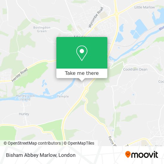 Bisham Abbey Marlow map