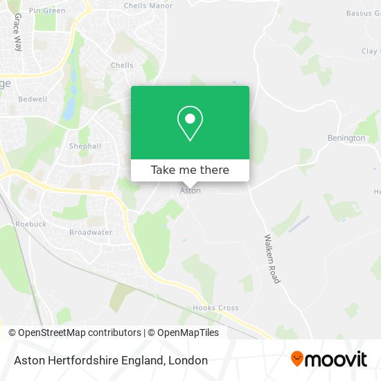 Aston Hertfordshire England map