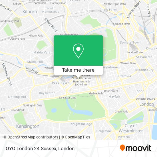 OYO London 24 Sussex map