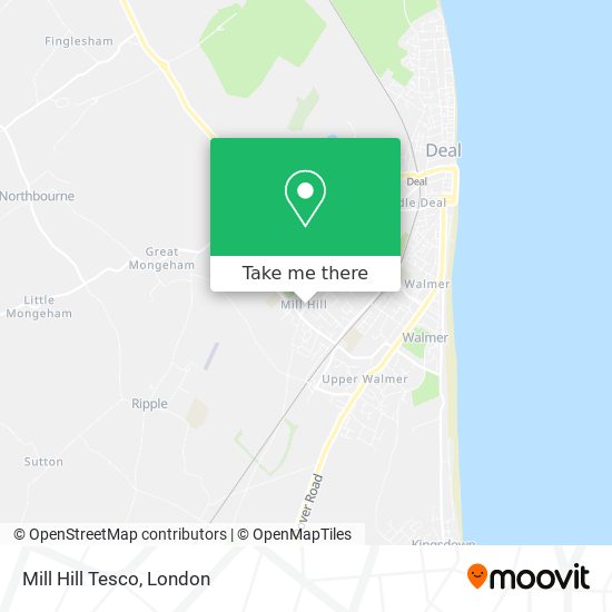 Mill Hill Tesco map