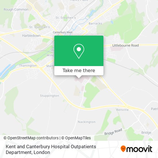 Kent and Canterbury Hospital Outpatients Department map