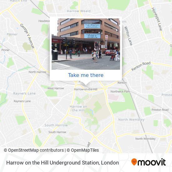 Harrow on the Hill Underground Station map