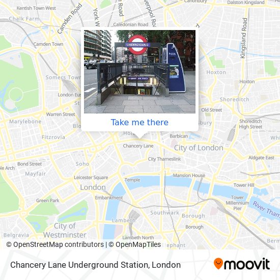 Chancery Lane Underground Station map