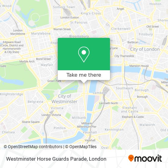 Westminster Horse Guards Parade map