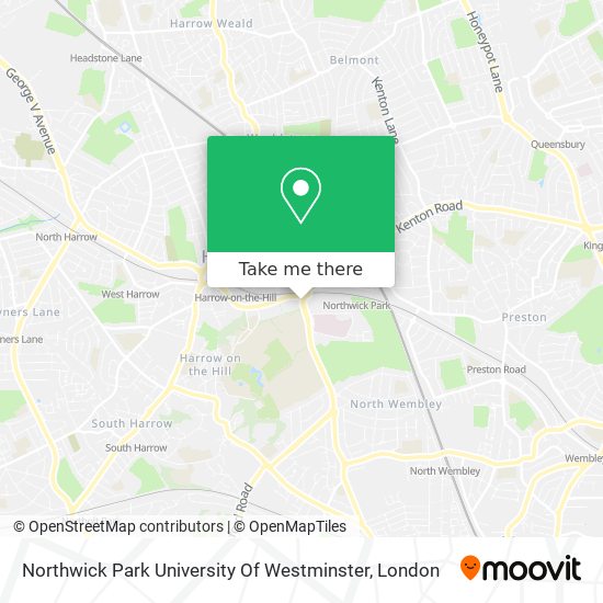 Northwick Park University Of Westminster map