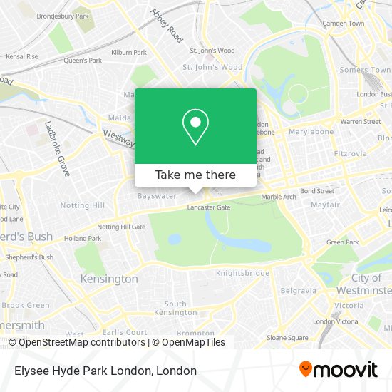 Elysee Hyde Park London map