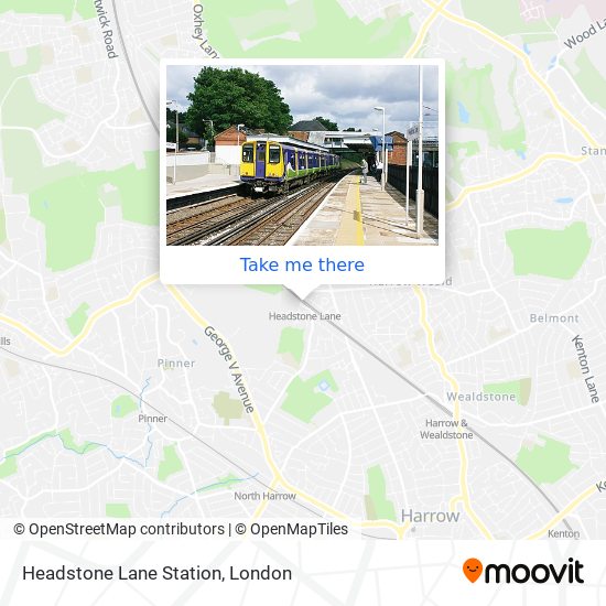 Headstone Lane Station map