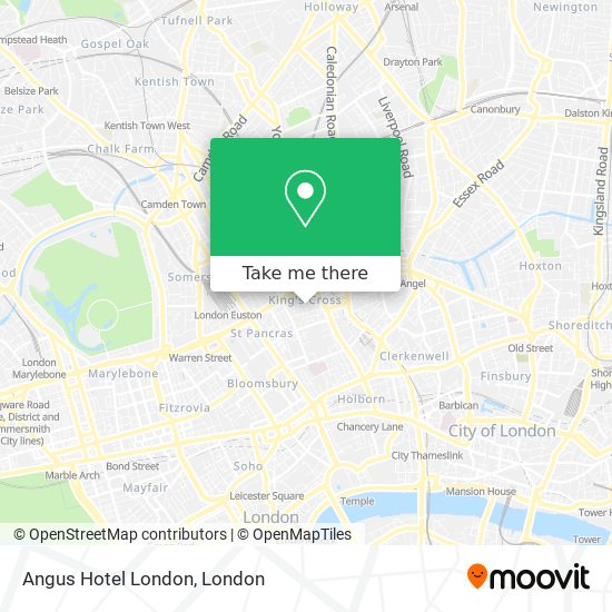 Angus Hotel London map