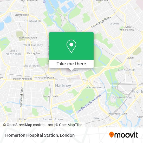 Homerton Hospital Station map