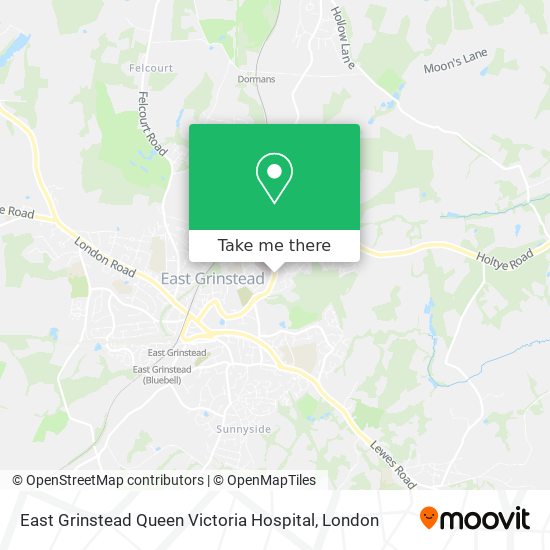 East Grinstead Queen Victoria Hospital map