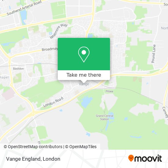 Vange England map