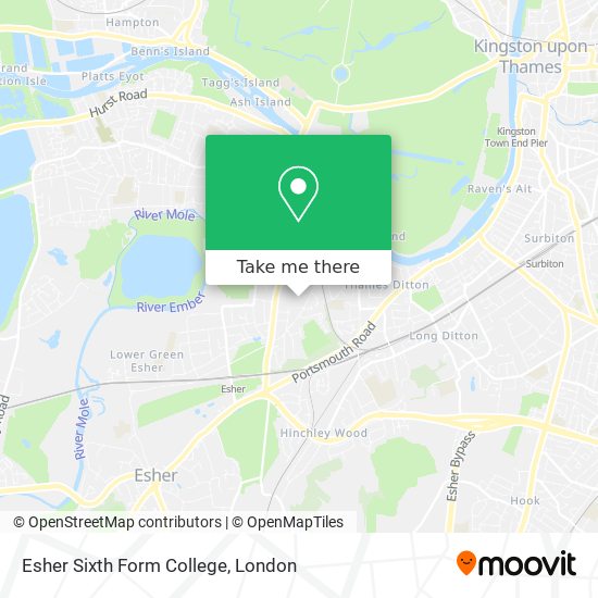 Esher Sixth Form College map