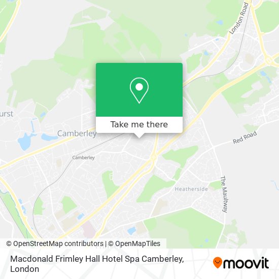 Macdonald Frimley Hall Hotel Spa Camberley map