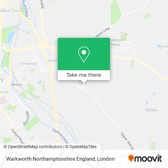 Warkworth Northamptonshire England map