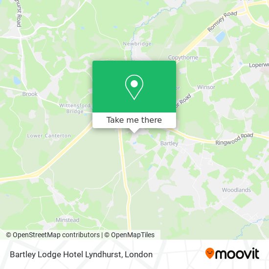 Bartley Lodge Hotel Lyndhurst map