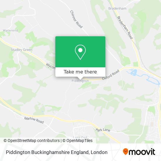 Piddington Buckinghamshire England map