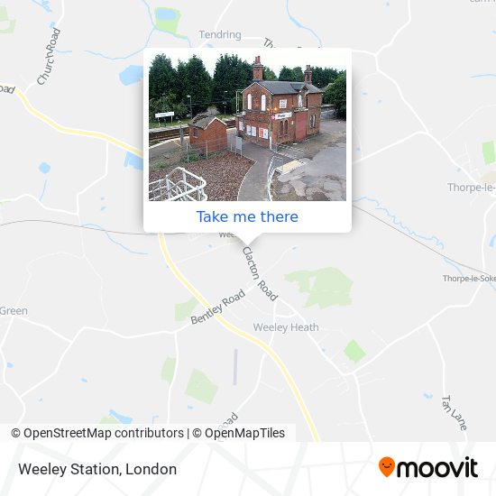 Weeley Station map