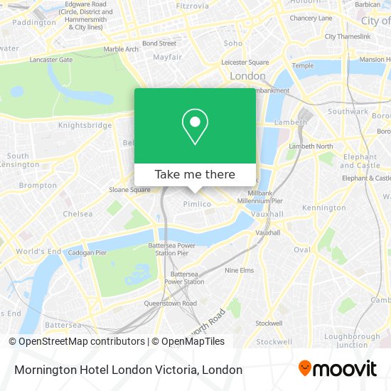 Mornington Hotel London Victoria map