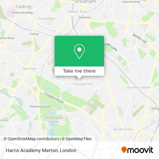 Harris Academy Merton map