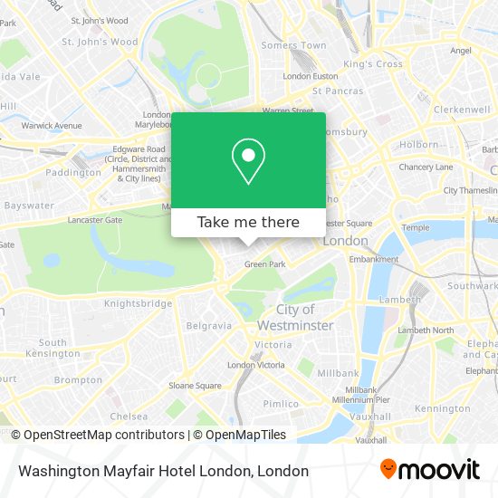Washington Mayfair Hotel London map