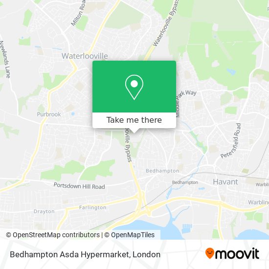 Bedhampton Asda Hypermarket map