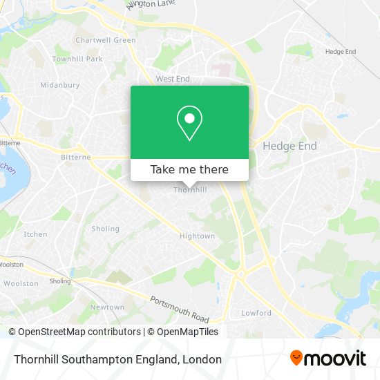 Thornhill Southampton England map