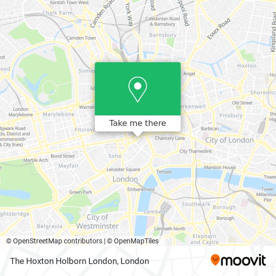 The Hoxton Holborn London map
