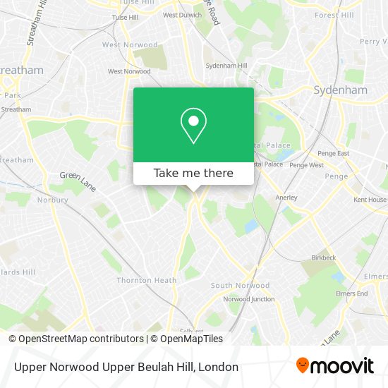 Upper Norwood Upper Beulah Hill map