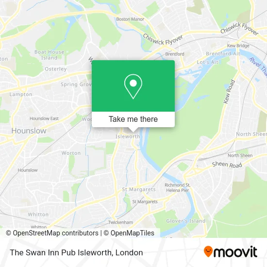 The Swan Inn Pub Isleworth map