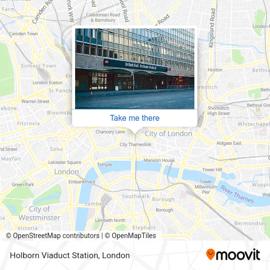 Holborn Viaduct Station map