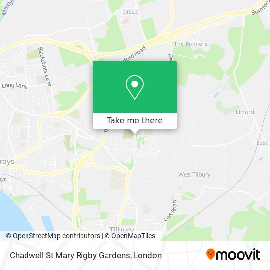 Chadwell St Mary Rigby Gardens map