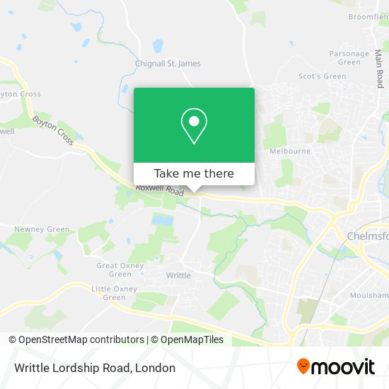 Writtle Lordship Road map