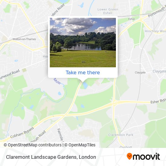 Claremont Landscape Gardens map