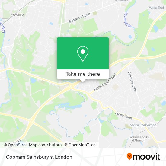 Cobham Sainsbury s map
