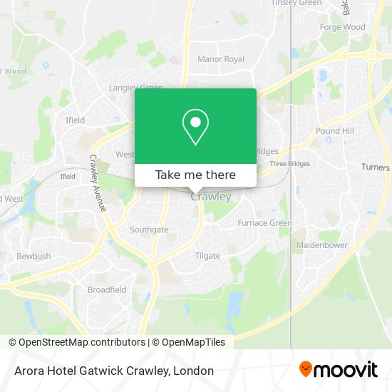 Arora Hotel Gatwick Crawley map
