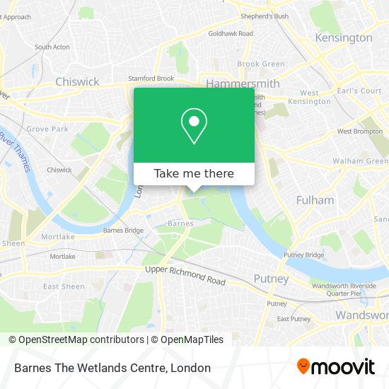 Barnes The Wetlands Centre map