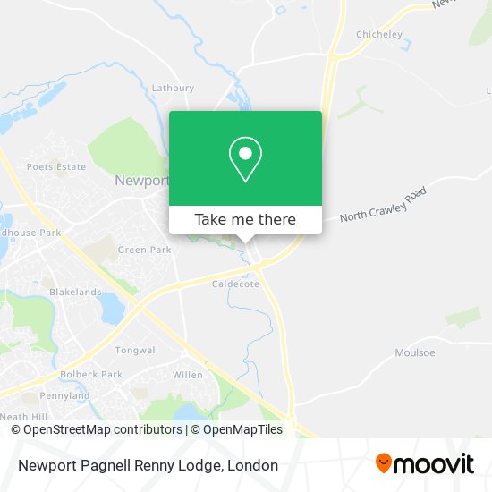 Newport Pagnell Renny Lodge map