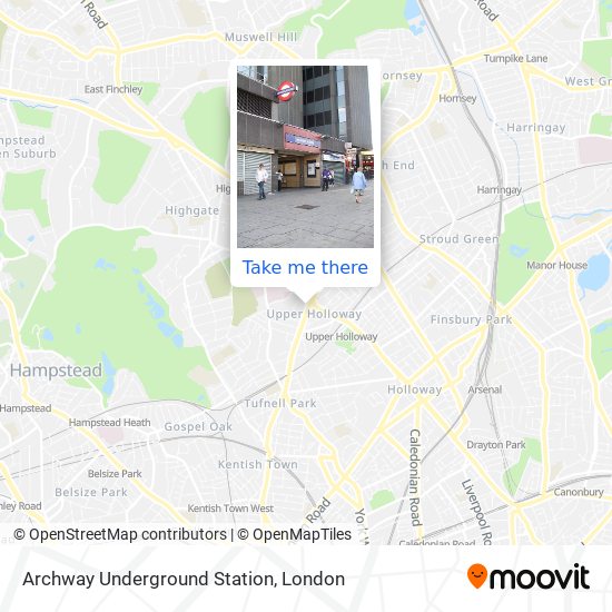 Archway Underground Station map