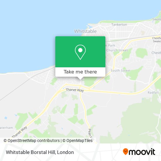 Whitstable Borstal Hill map