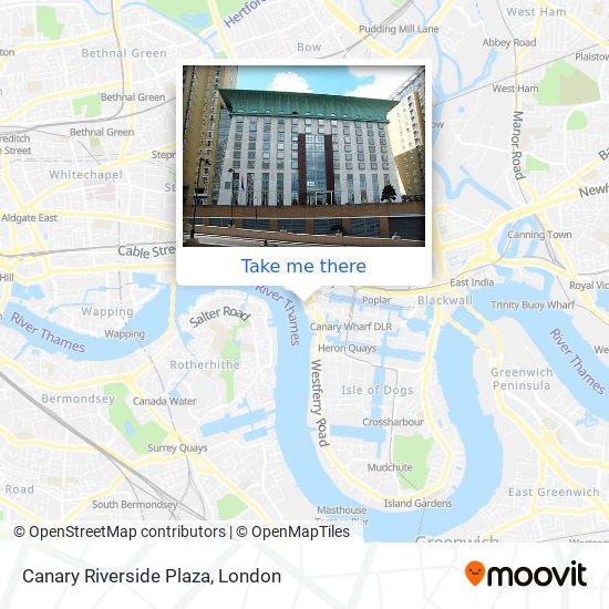 Canary Riverside Plaza map
