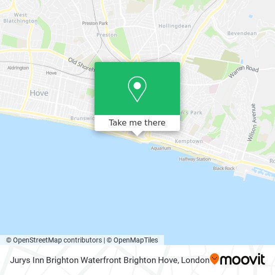 Jurys Inn Brighton Waterfront Brighton Hove map