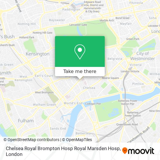 Chelsea Royal Brompton Hosp Royal Marsden Hosp map
