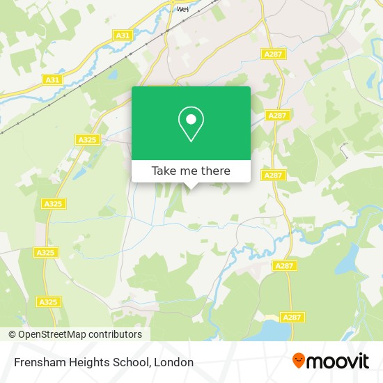 Frensham Heights School map