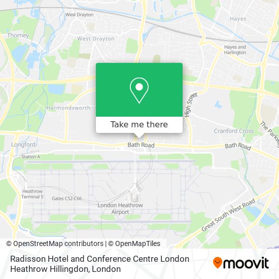 Radisson Hotel and Conference Centre London Heathrow Hillingdon map