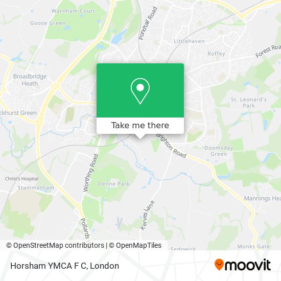 Horsham YMCA F C map