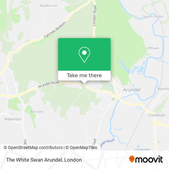 The White Swan Arundel map