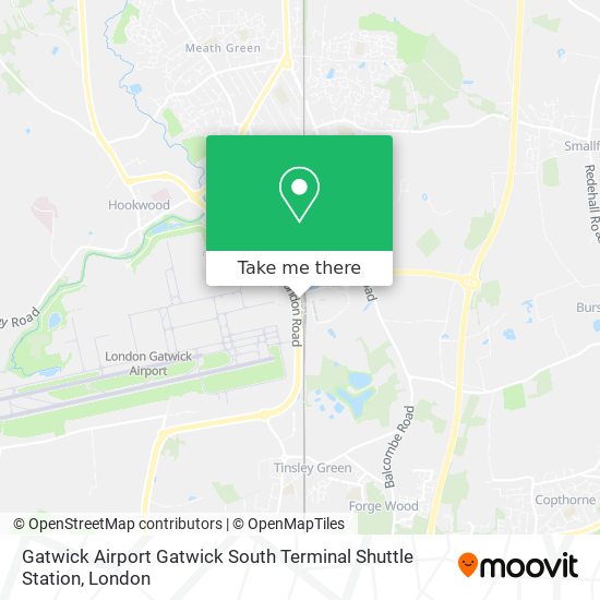 Gatwick Airport Gatwick South Terminal Shuttle Station map