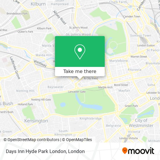 Days Inn Hyde Park London map